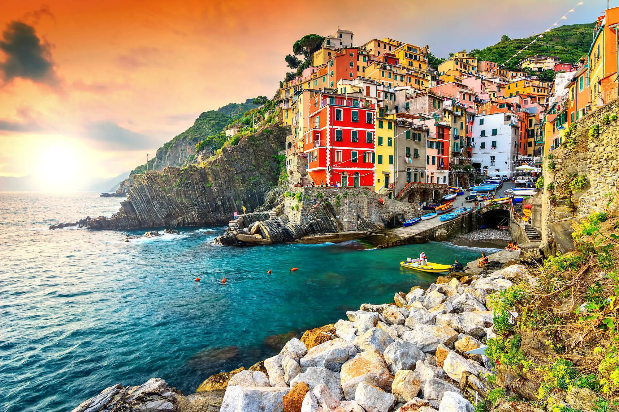 Colorful houses of Riomaggiore in Cinque Terre