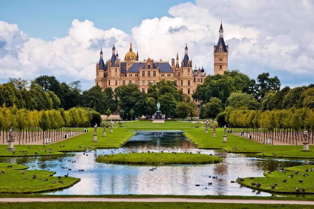 Beautiful town of Schwerin and Palace