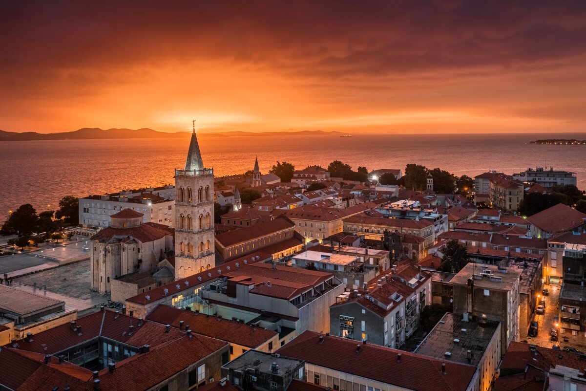 Sunset from the town of Zadar